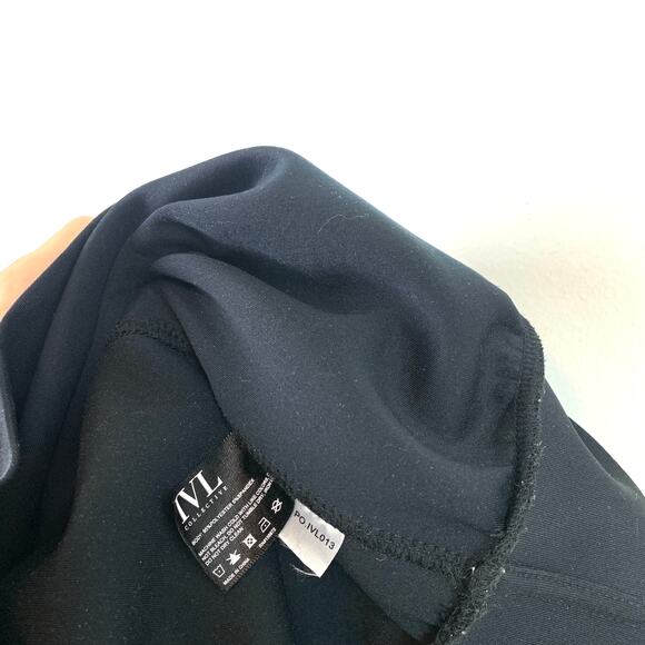 IVL Collective Long Sleeve Cowl Funnel Neck Scuba Shirt Top Black Size Small - Picture 9 of 9